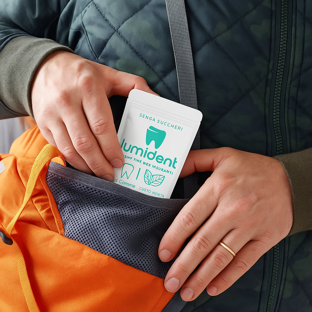 Lumident - GOMMA  RIMINERALIZZANTE PER CARIE, ALITO CATTIVO, DENTI INGIALLITI E GENGIVITE