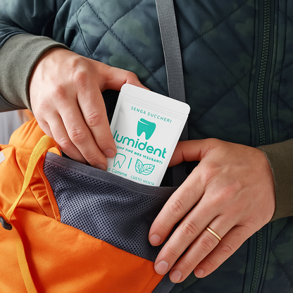 Lumident - GOMMA  RIMINERALIZZANTE PER CARIE, ALITO CATTIVO, DENTI INGIALLITI E GENGIVITE