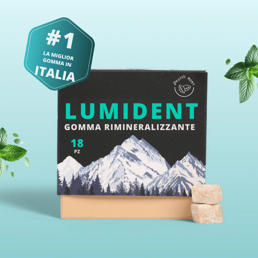 Lumident - 18 Gomme da Masticare Rimineralizzanti contro carie e gengive infiammate (Gusto Menta)